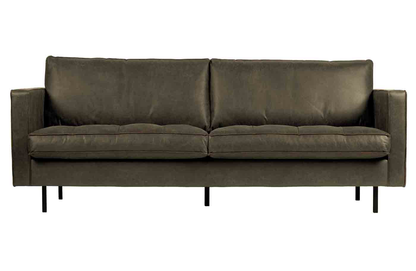 Rodeo Classic Sofa 2,5 Sitzer Eco-Leder, Army Rodeo Classic Sofa 2,5 Sitzer Lederoptik Army