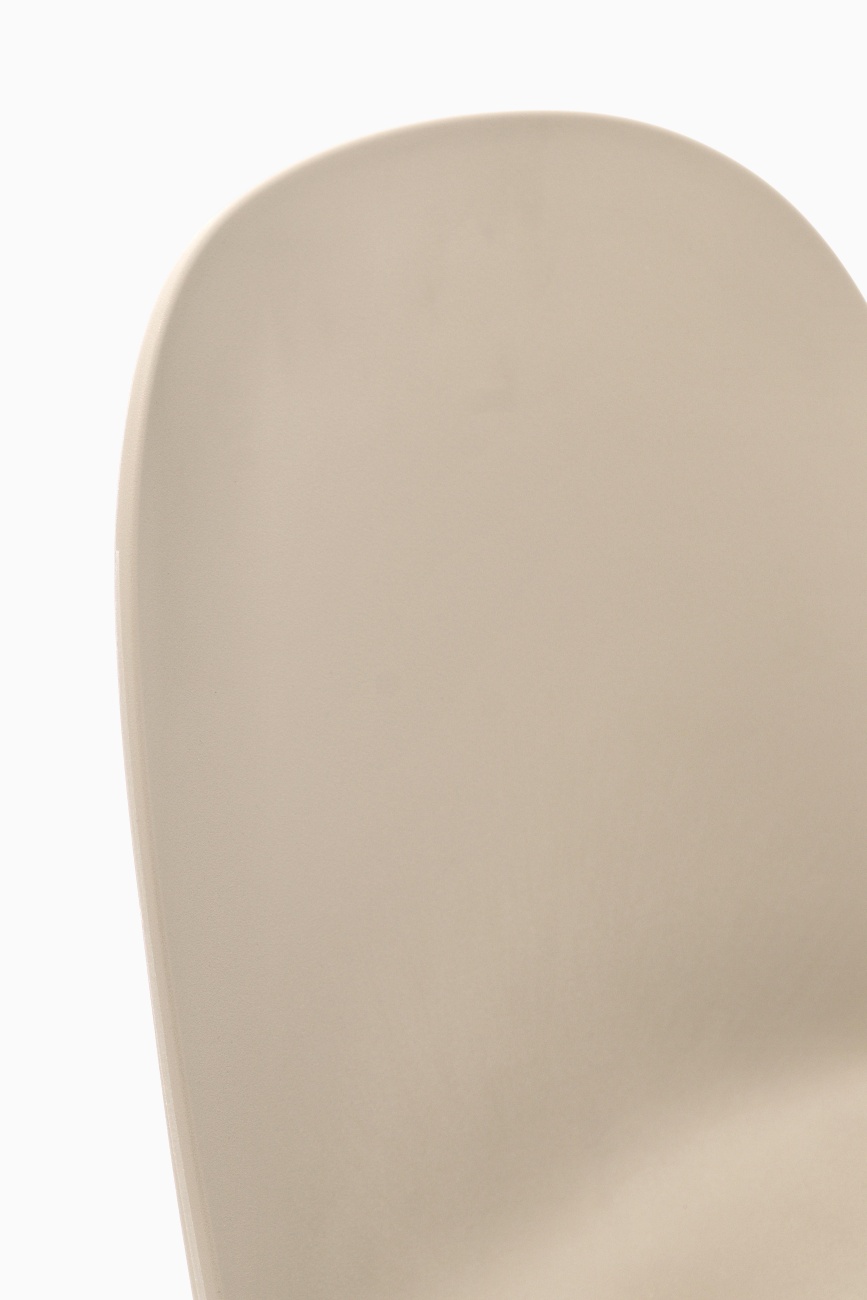 Esszimmerstuhl Ella 4er-Set aus Kunststoff, Beige