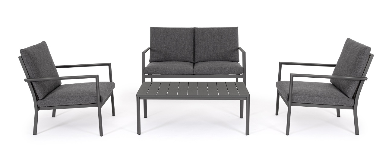 Garten-Set Konnor 4er Gruppe, Anthrazit