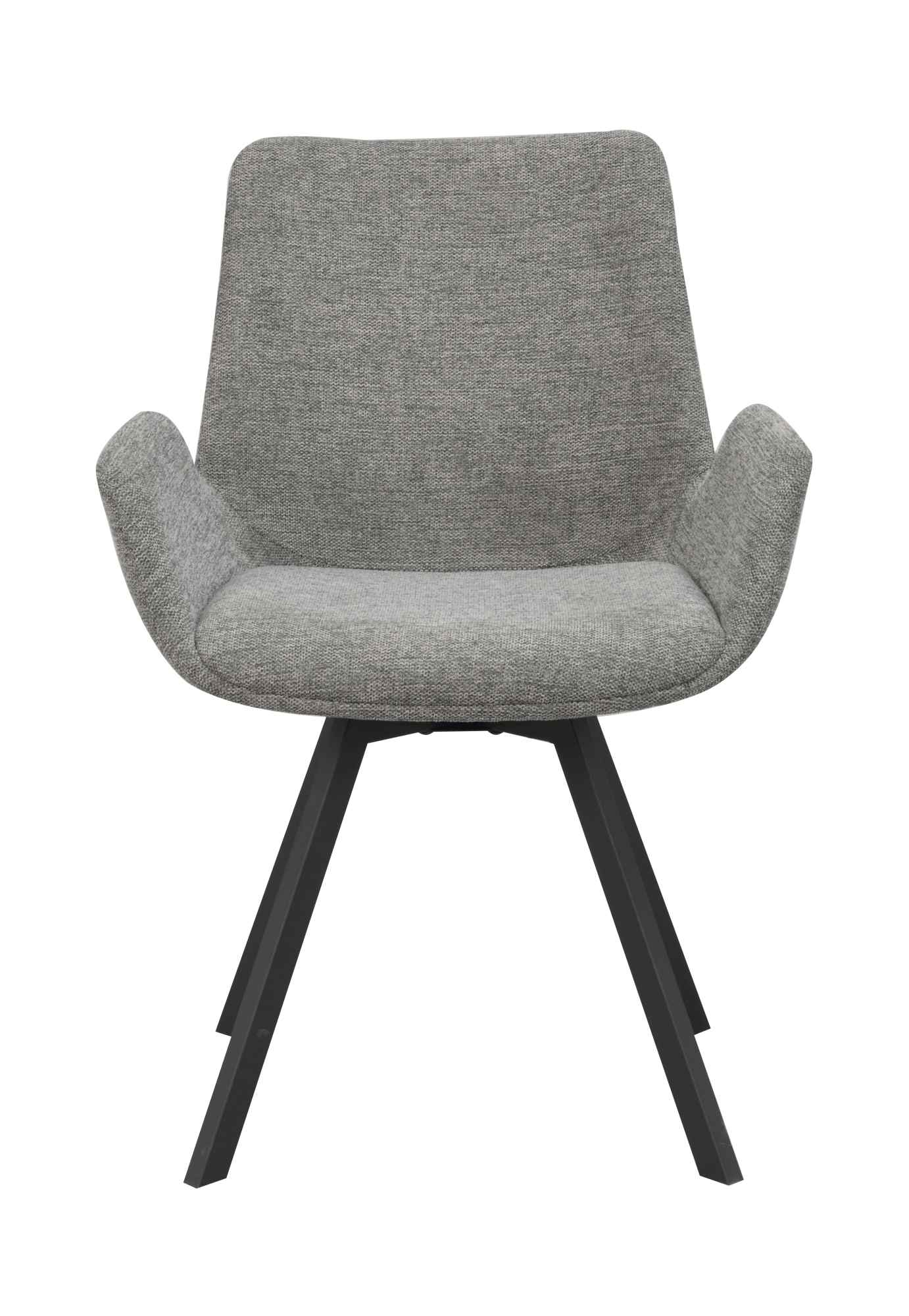 Edles Möbelstück: Stuhl Norwell 2er Set mit Drehfunktion, Grau für stilvolle Einrichtung.