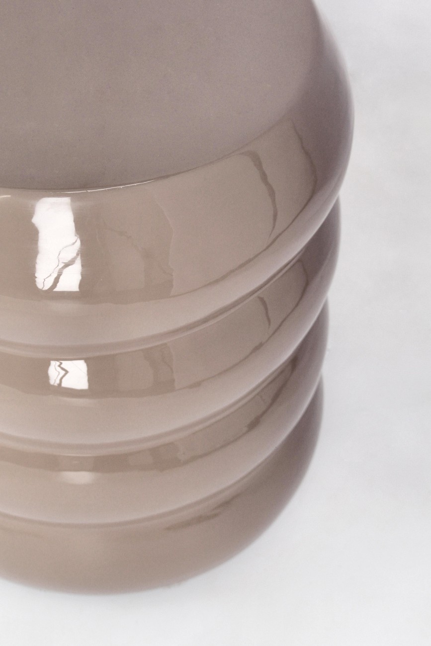 Hocker Atal aus Metall, Taupe