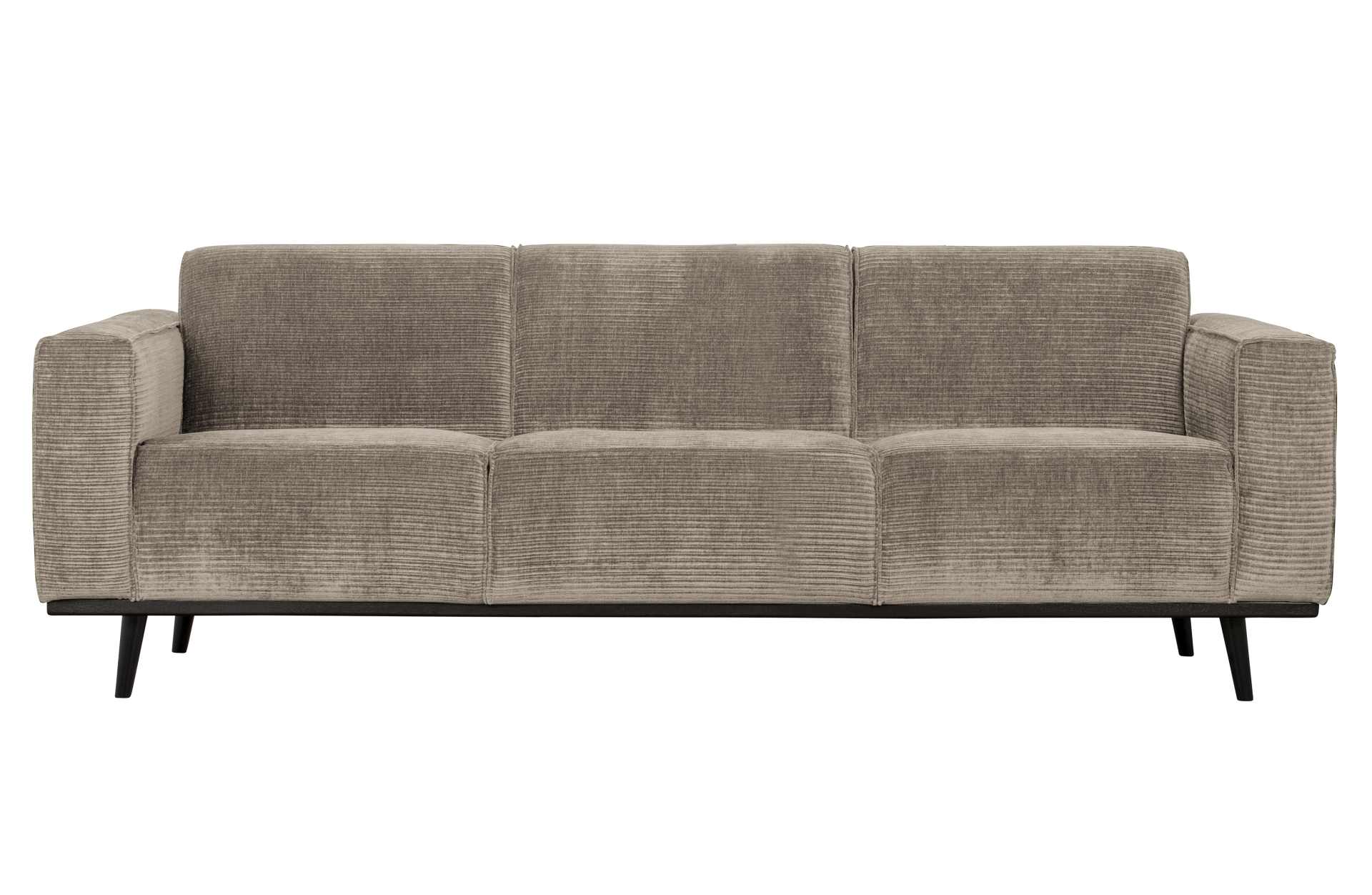 Das Sofa Statement überzeugt mit seinem modernen Design. Gefertigt wurde es aus gewebten Jacquard, welches einen Beige Farbton besitzen. Das Gestell ist aus Birkenholz und hat eine schwarze Farbe. Das Sofa hat eine Breite von 230 cm.