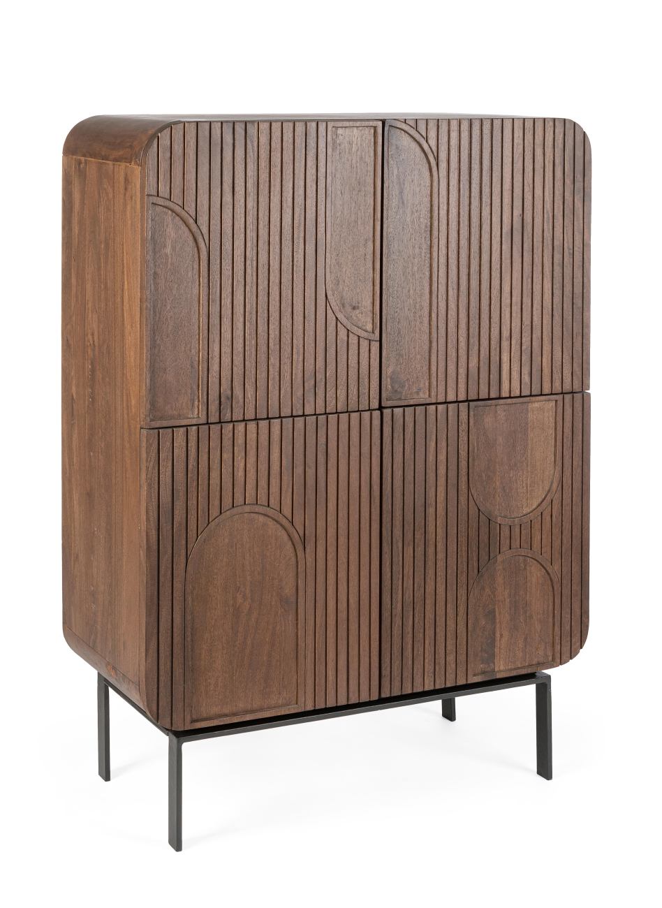 Highboard Orissa aus Mangoholz, Braun