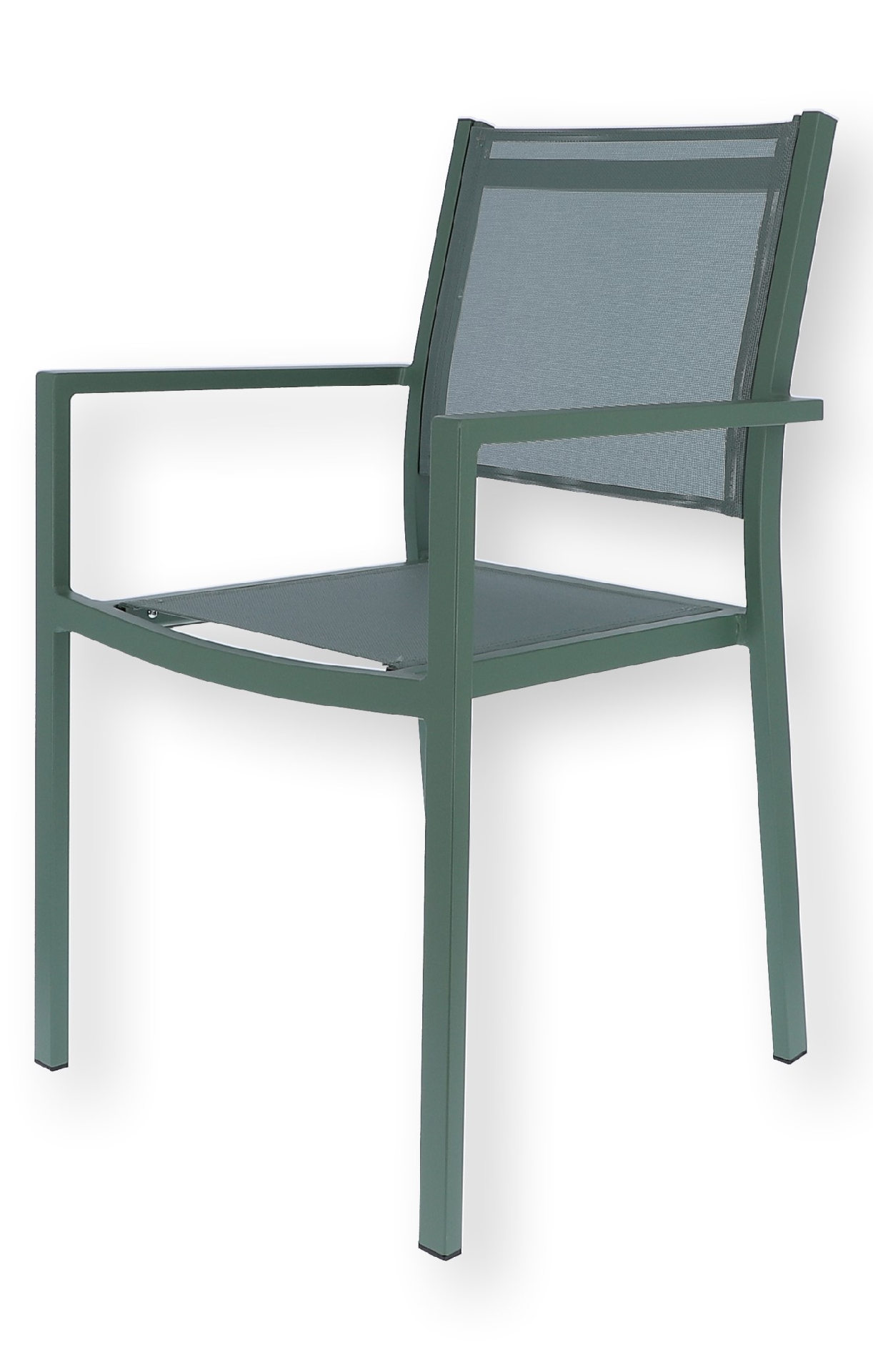 JanKurtz Gartenstuhl Gartensessel Aria Armlehne Textilene Aluminium stapelbar Stapelsessel Aria Aluminium und Textilene, Salbei