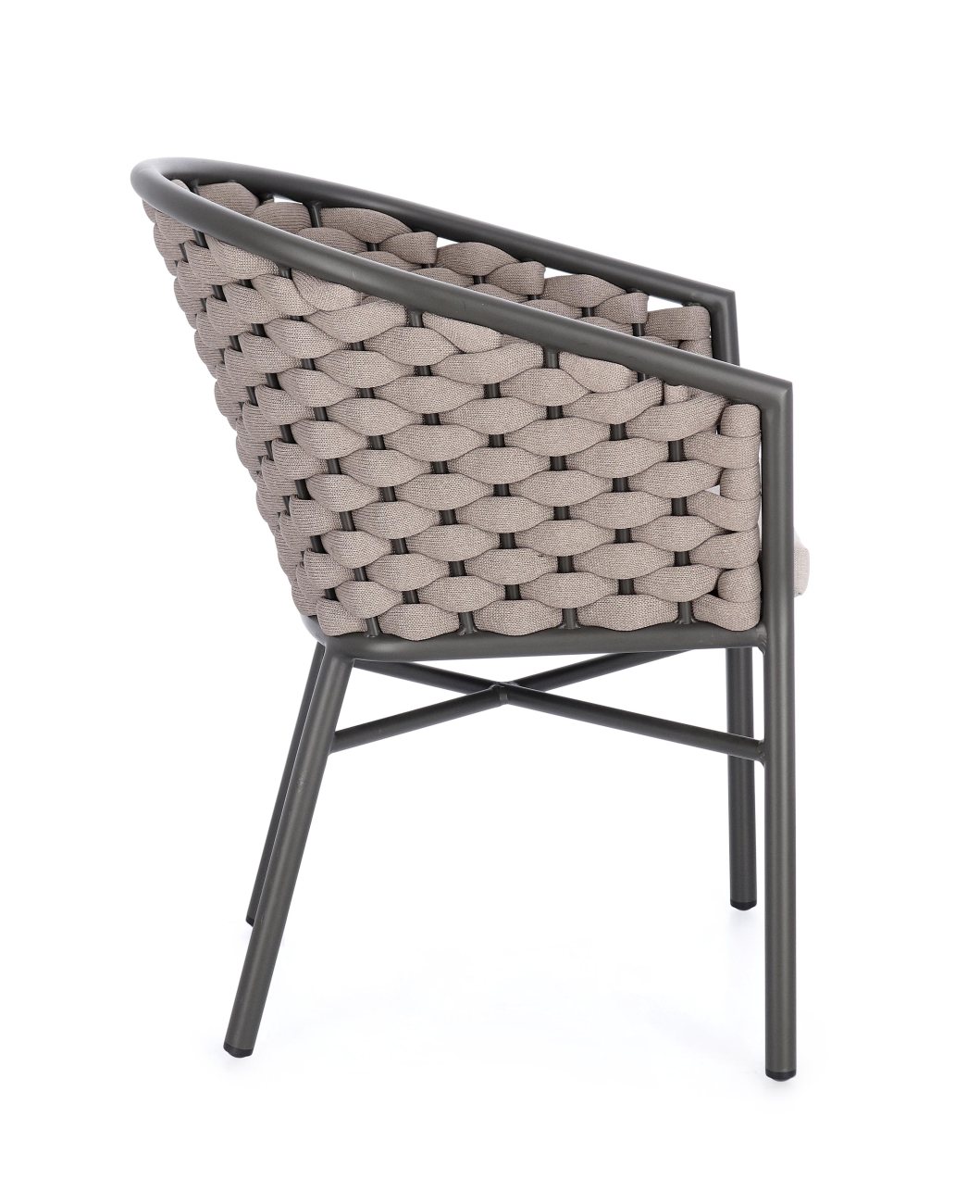 Gartenstuhl Margalida aus Aluminium, Taupe / Anthrazit