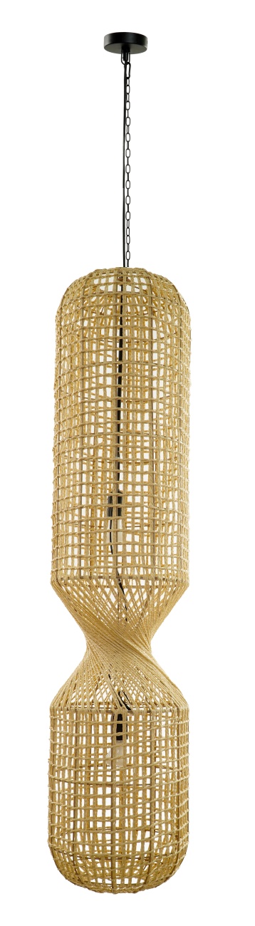 Hängeleuchte Malabo aus Papier 132 cm, Beige Hängeleuchte Malabo aus Papier 132 cm, Beige