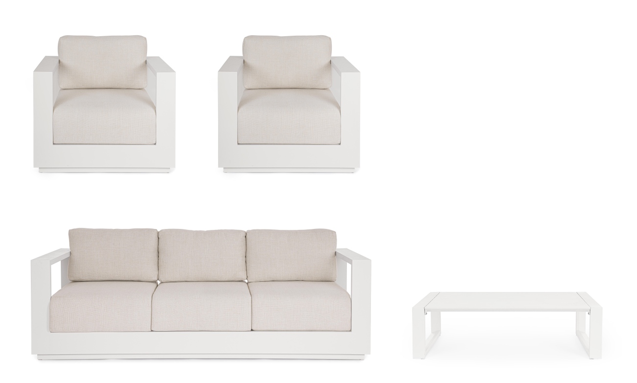 Garten-Set Moses 4er Gruppe, Weiß