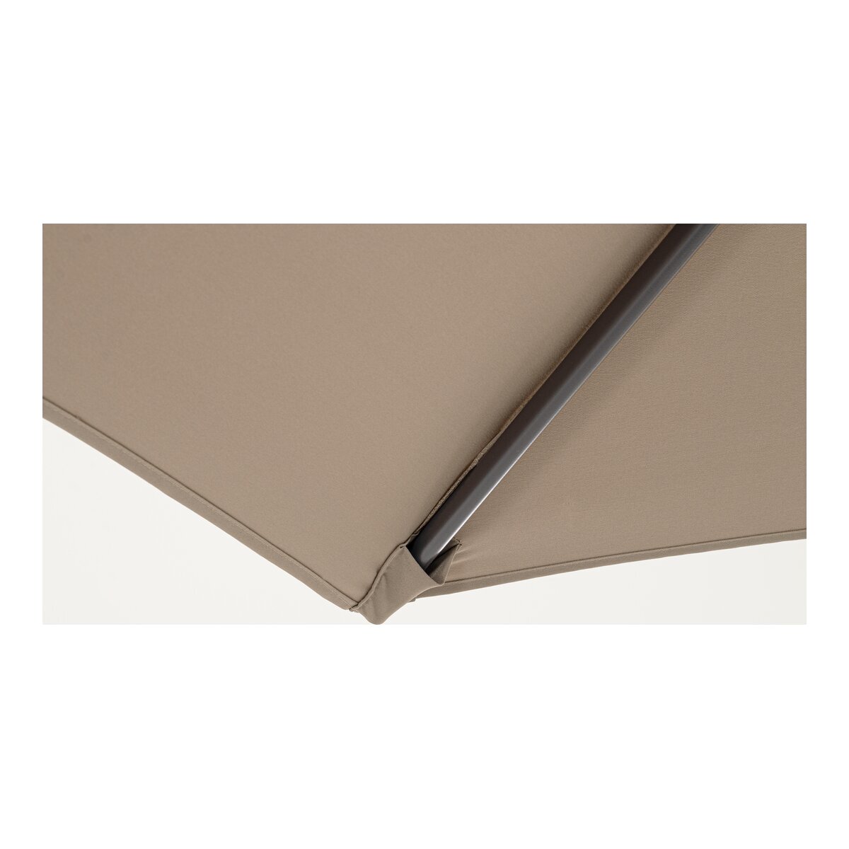 Ampelschirm Nizza - Aluminium Anthrazit, Polyester-Stoff Taupe, Ø 300 cm