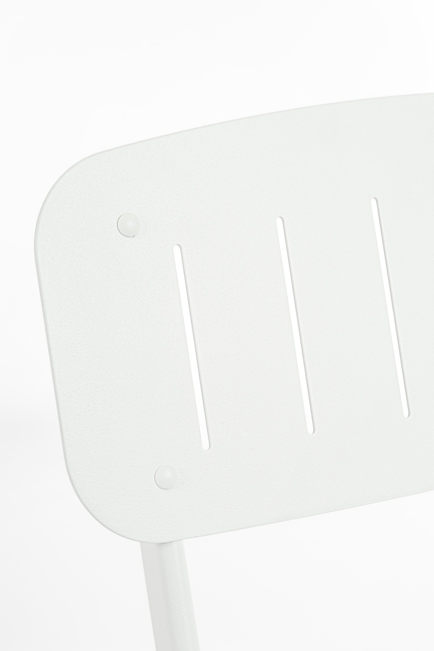 Gartenstuhl Yvonne aus Metall, Weiß