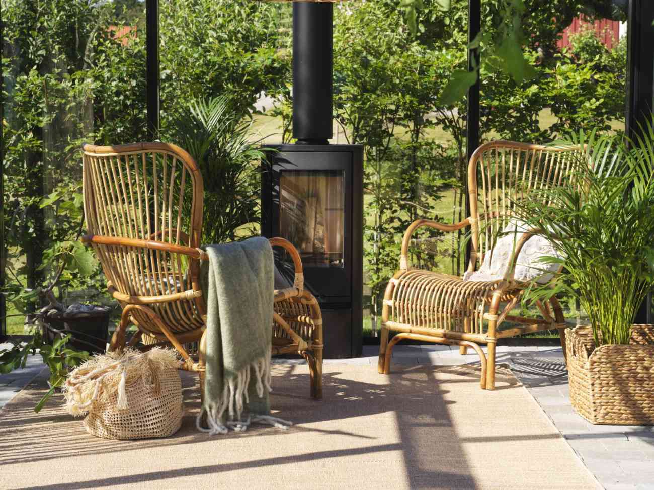 Gartenstuhl Vallda mit Armlehne, Natur