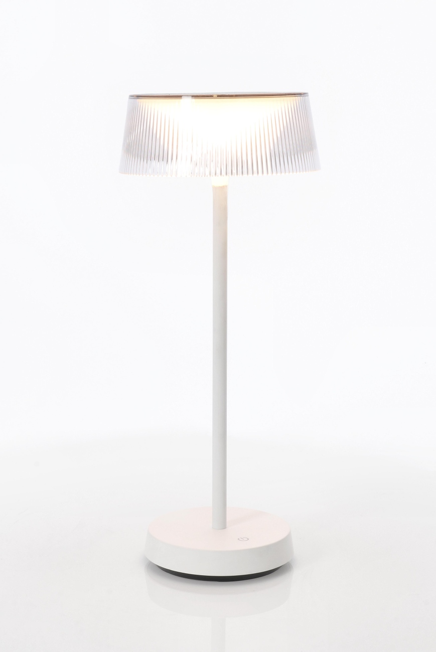 Gartentischleuchte Caral mit LED, Weiß