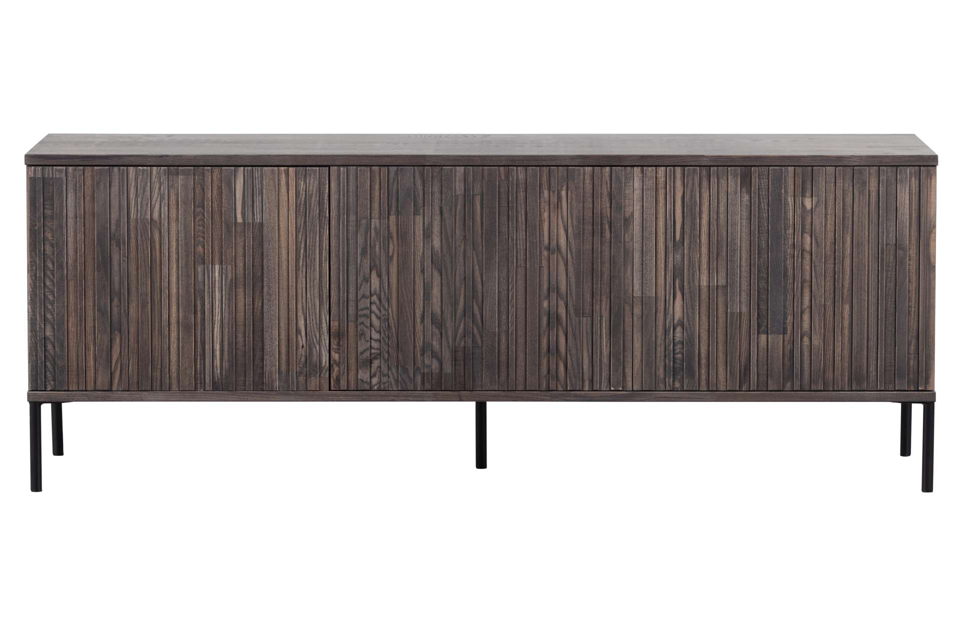 TV-Board Gravure aus Eschenholz 150 cm, Espresso