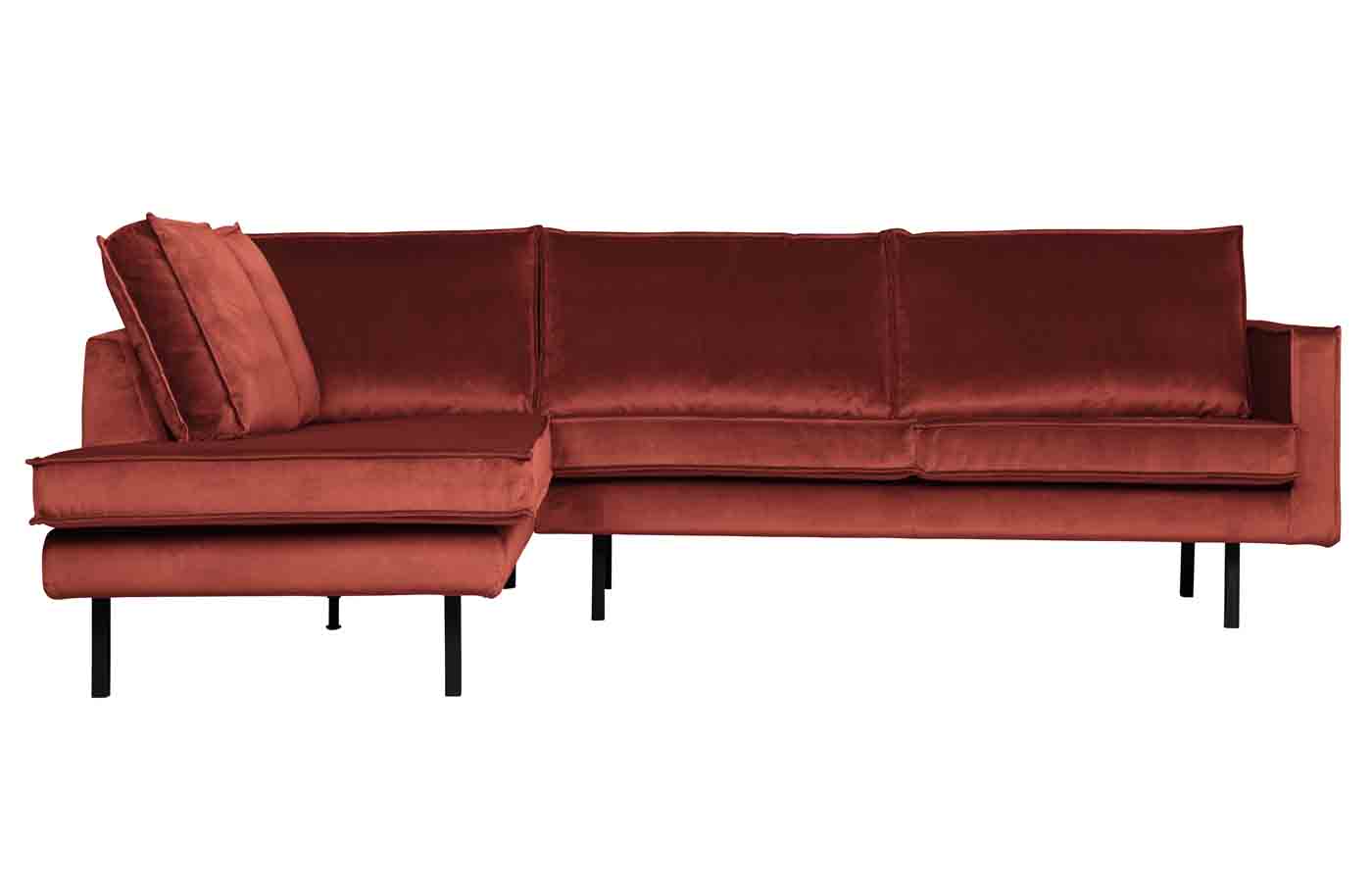 Ecksofa Rodeo Samt, links Rot Ecksofa Rodeo Samt, links Rot