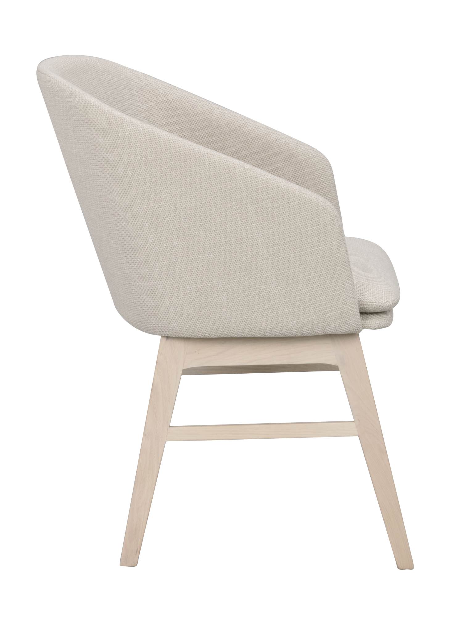 Komfortabel & schön – Stuhl Windham 2er Set mit Armlehnen, Beige / Whitewash.