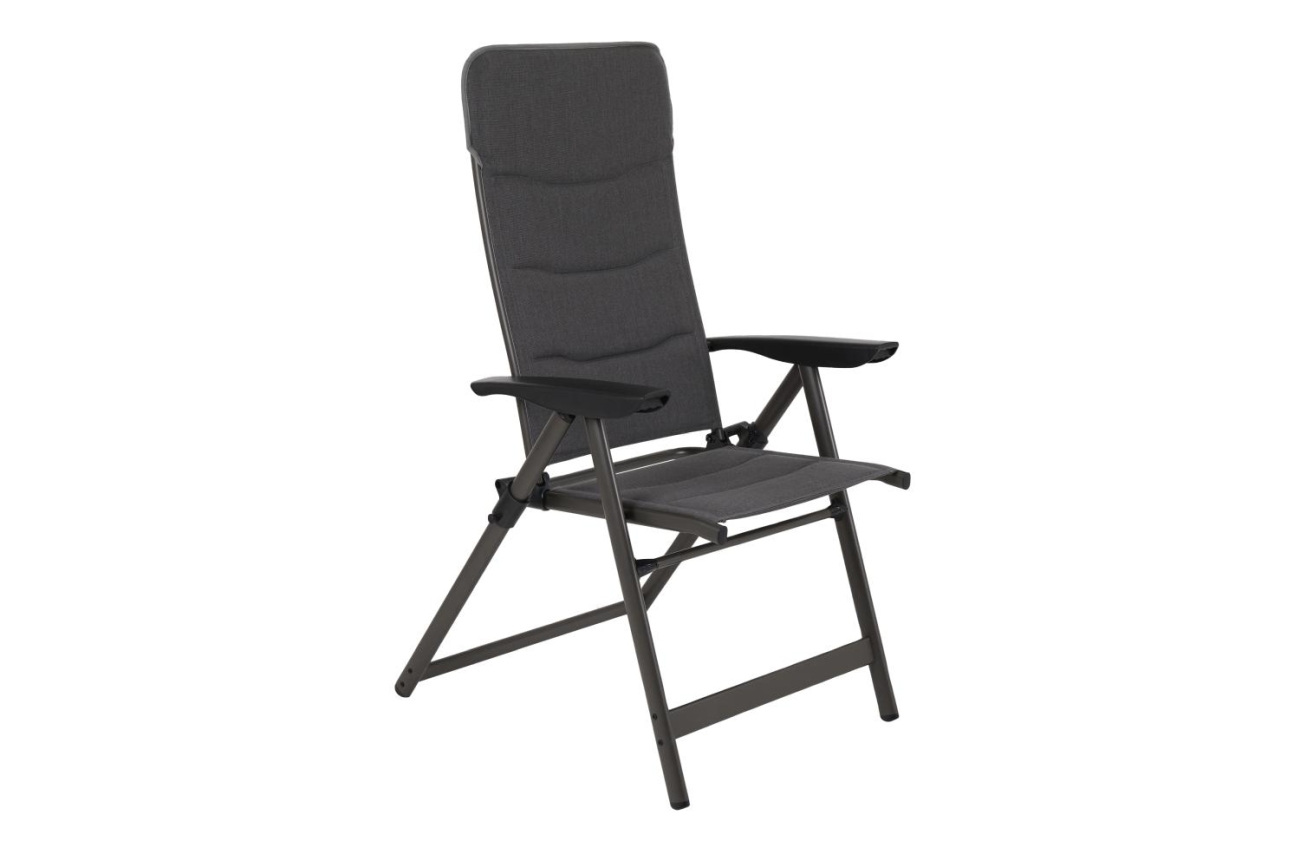 Der Gartenstuhl Krocket überzeugt mit seinem modernen Design. Gefertigt wurde er aus Stoff, welcher einen schwarzen Farbton besitzt. Das Gestell ist aus Metall und hat eine schwarze Farbe. Die Sitzhöhe des Stuhls beträgt 45 cm.