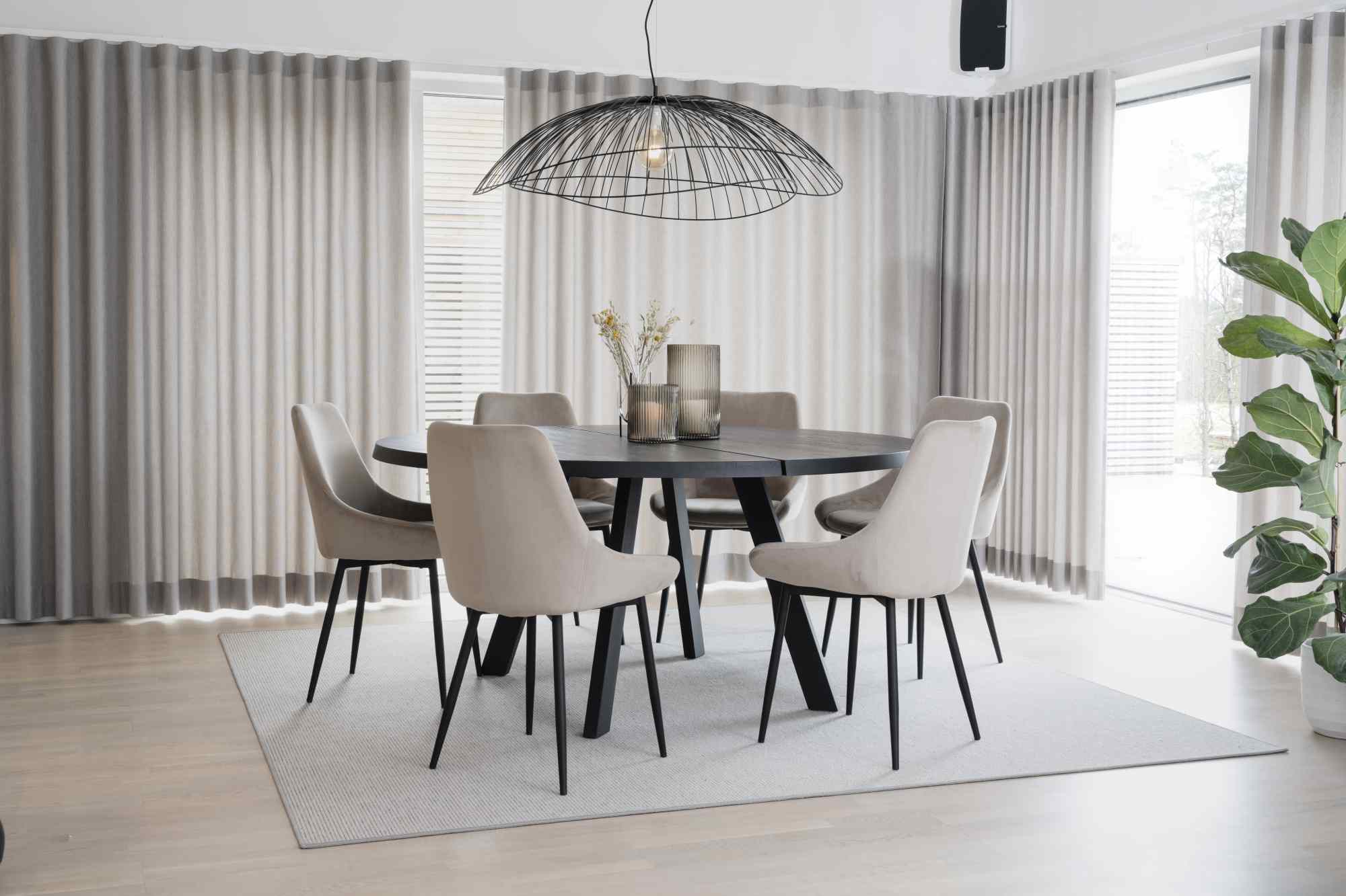 Hochwertiger Stuhl Sierra Samt 2er Set, Beige für jede Einrichtung.