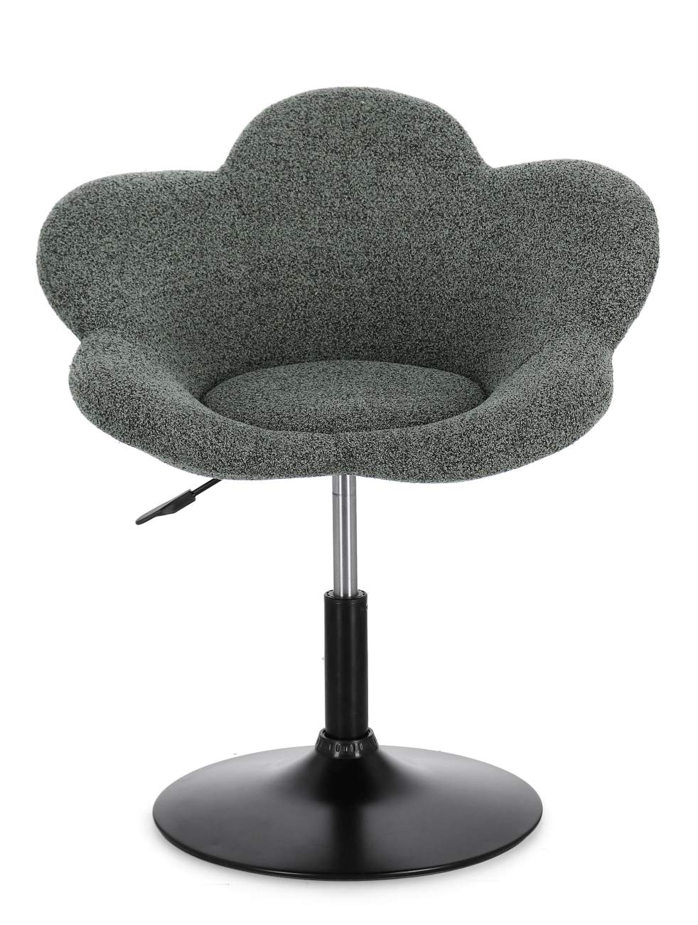 Esszimmerstuhl Fleur 2er-Set, Schwarz / Dunkelgrün