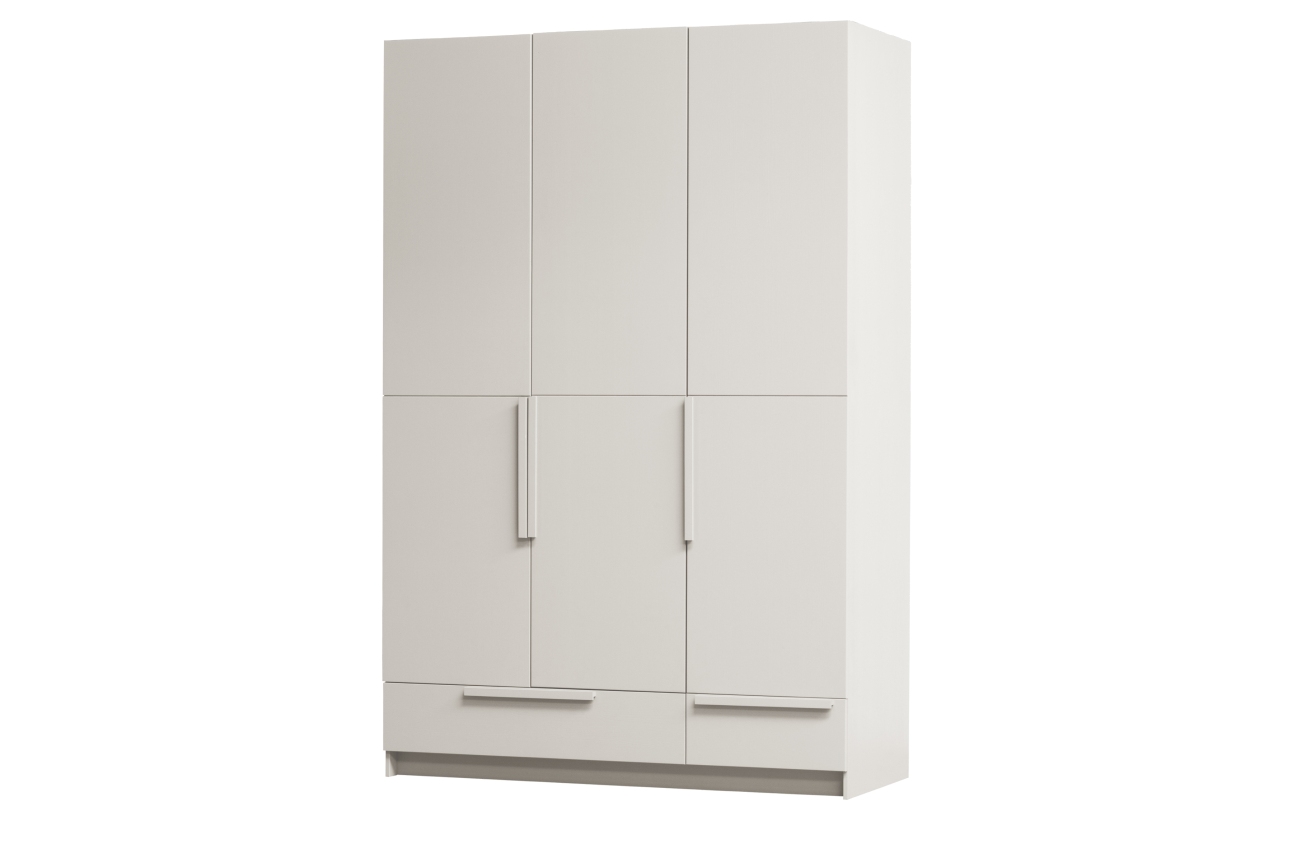 Kleiderschrank Split aus Kiefernholz Hellgrau, 142 cm Kleiderschrank Split aus Kiefernholz Hellgrau, 142 cm