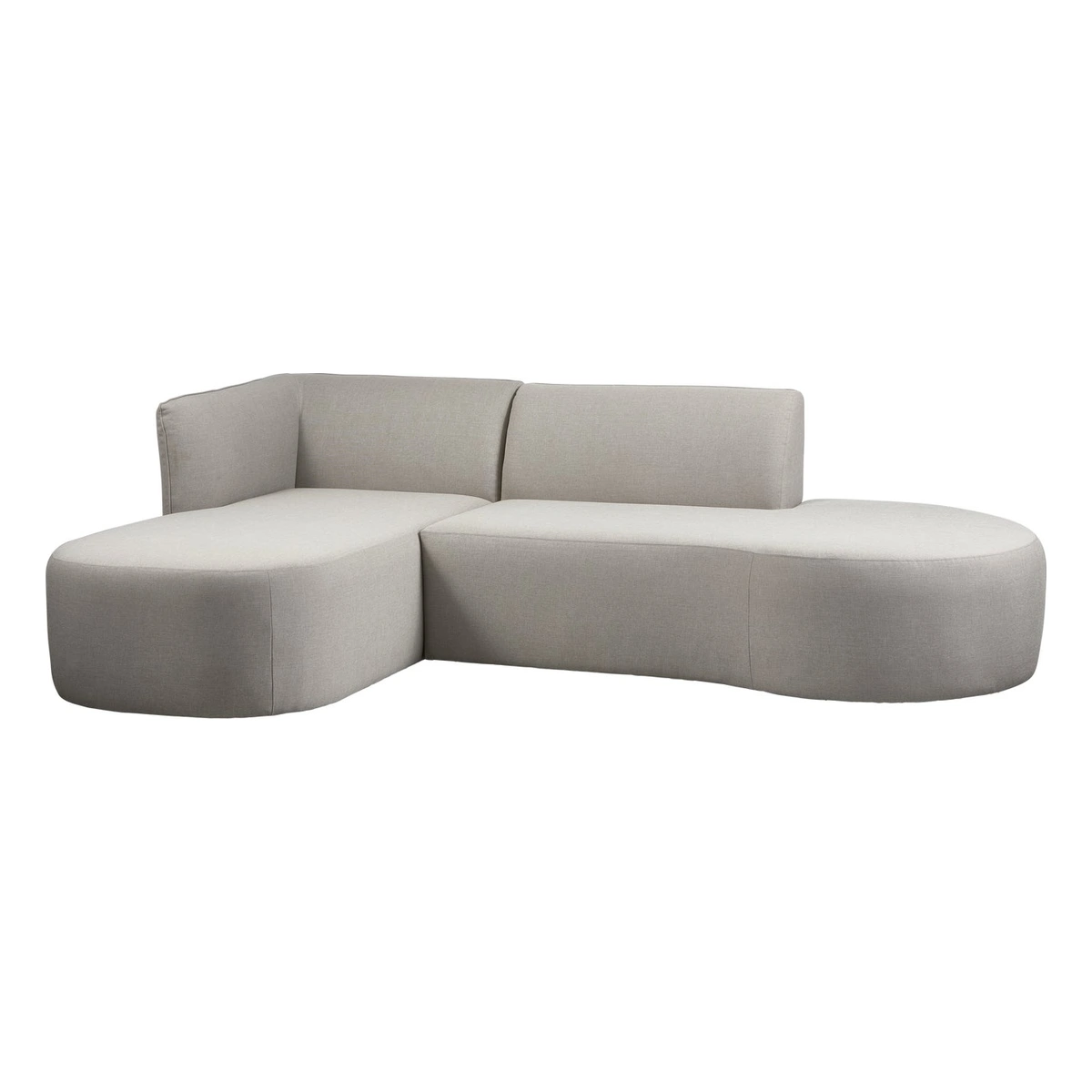 Gartenecksofa Chaiselongue Chios - Polyolefin-Stoff Sand, Links