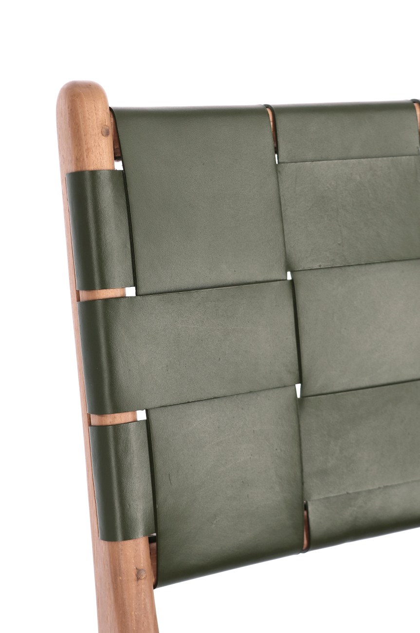 Esszimmerstuhl Joanna aus Leder, Grün