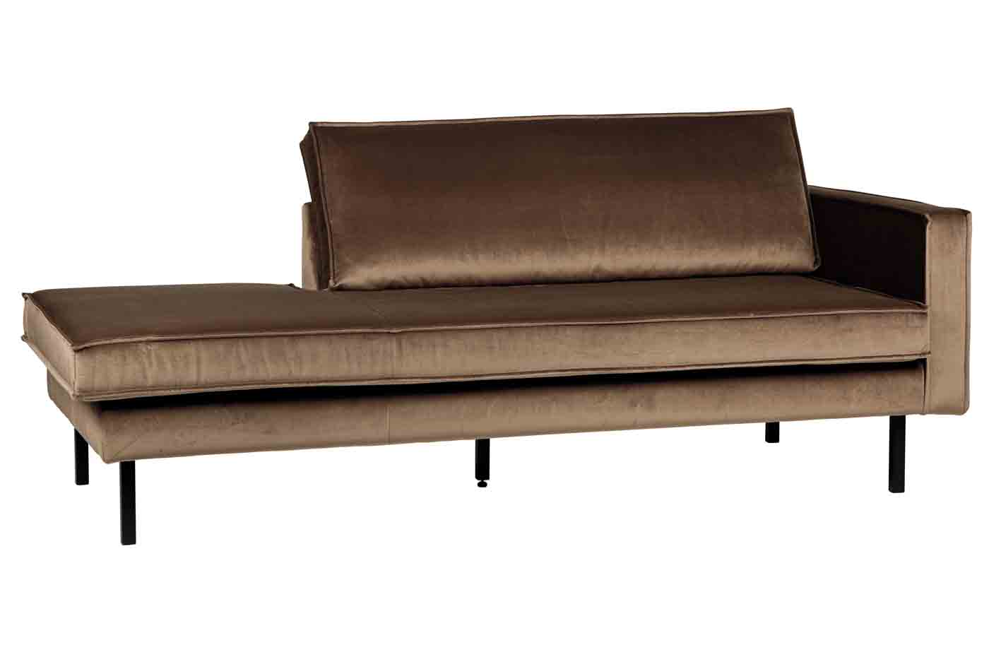 Recamiere Rodeo Daybed Samt, rechts Taupe Recamiere Rodeo Daybed Samt, rechts Taupe