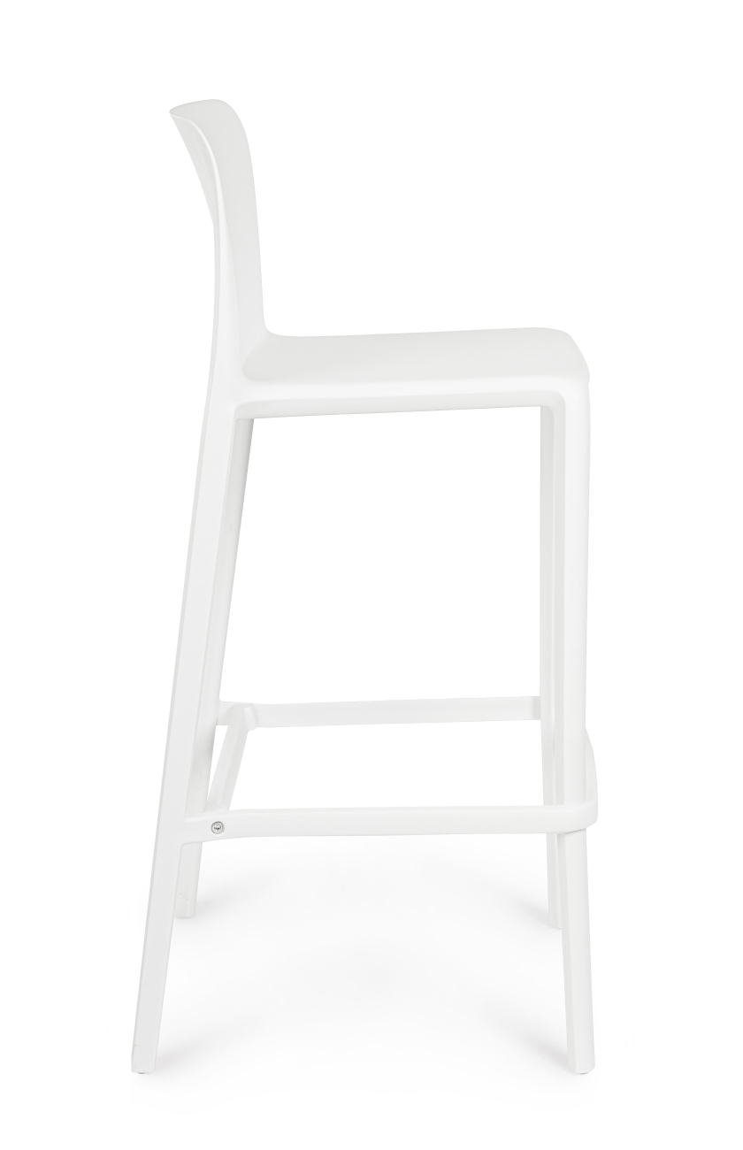 Barhocker Chloris 4er-Set aus Kunststoff, Weiß