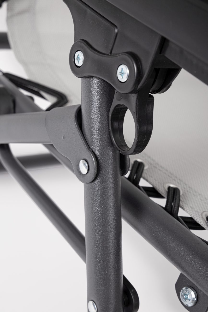 Liegestuhl Santana aus Metall, Hellgrau