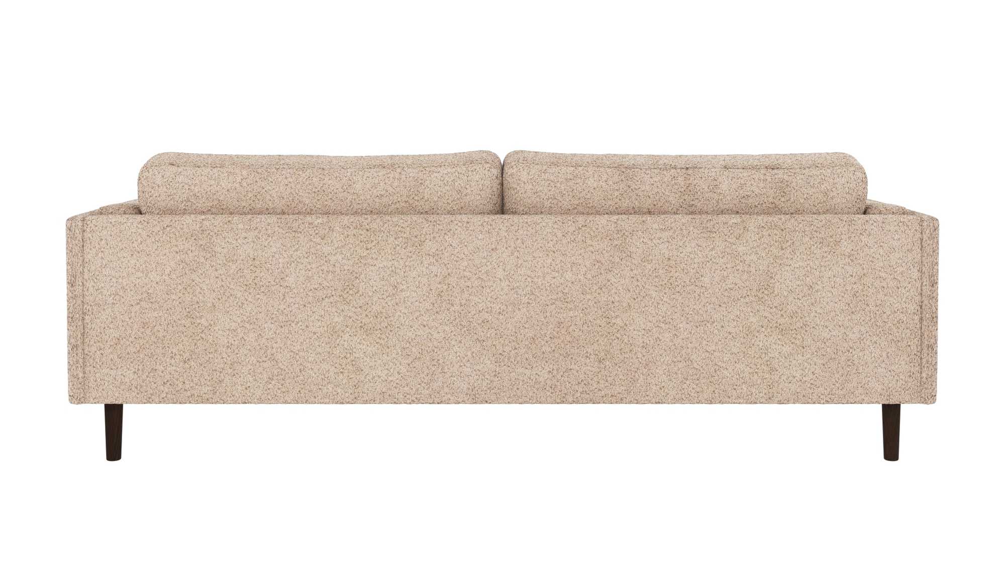 Sofa Braden 3-Sitzer, Beine Braun, Bezug Anna Hellbeige – überzeugt mit zeitlosem Stil.