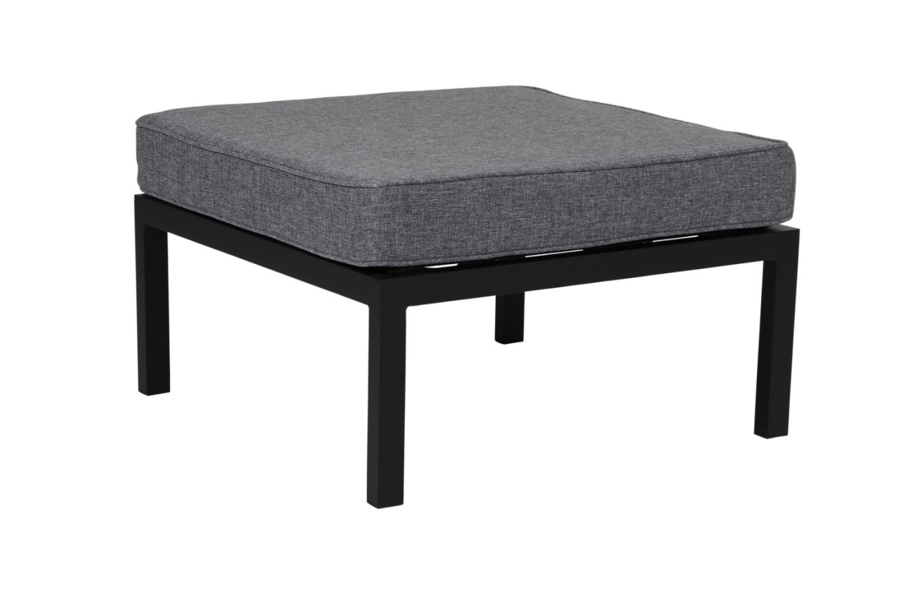 Gartenhocker Weldon mit Kissen, Schwarz Gartenhocker Weldon mit Kissen, Schwarz