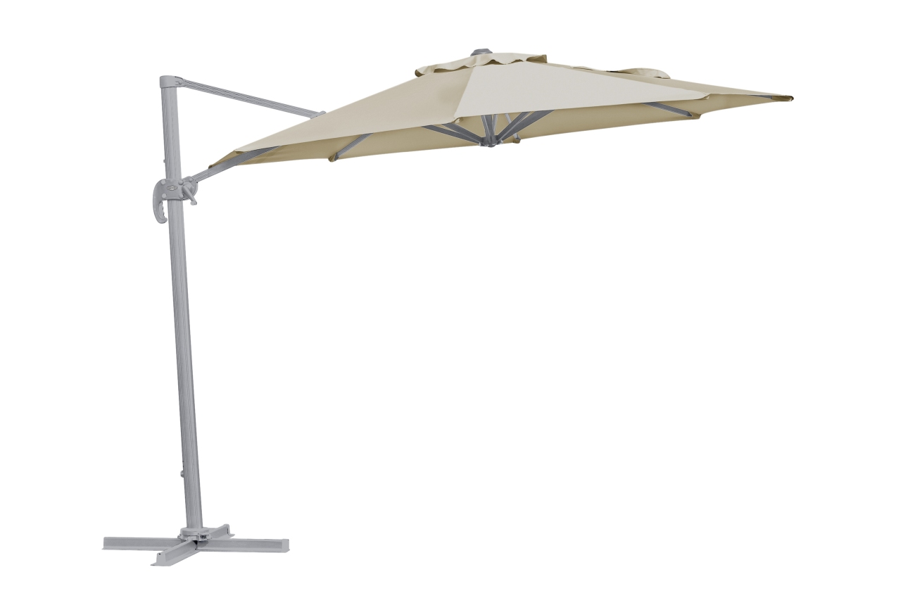 Sonnenschirm Linz Ø 300 cm, Hellgrau / Beige Sonnenschirm Linz Ø 300 cm, Hellgrau / Beige