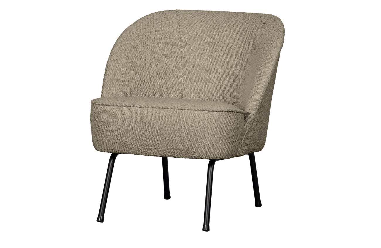 Sessel Vogue aus Boucle-Stoff, Beige Sessel Vogue aus Boucle-Stoff, Beige