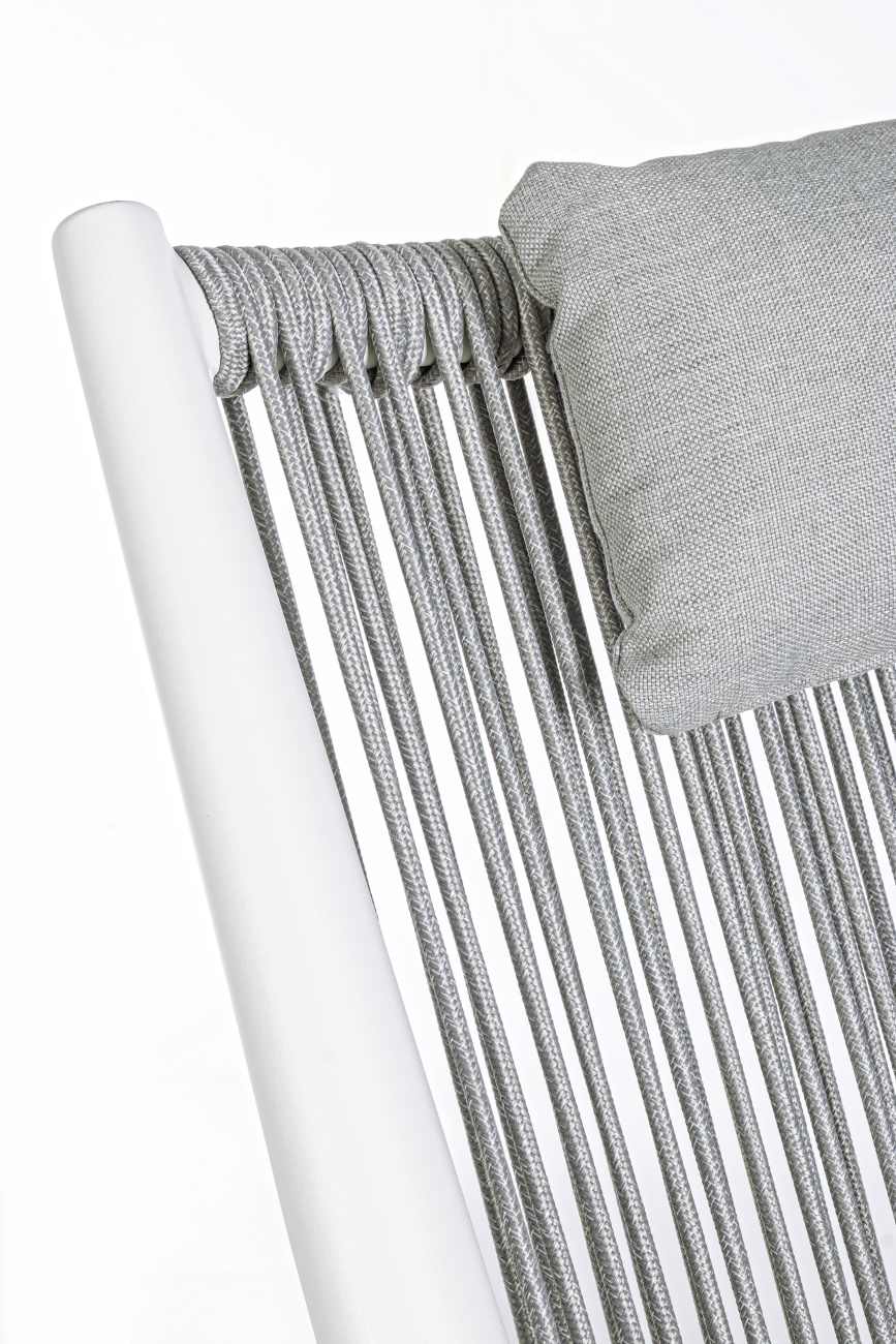 Gartensessel Aloha aus Aluminium, Weiß