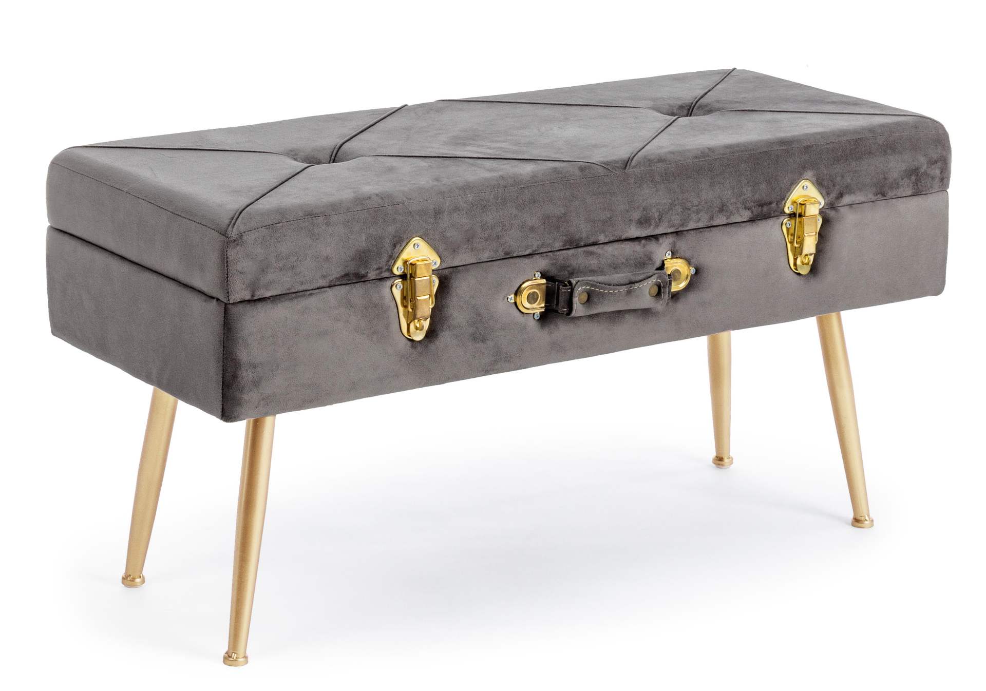 Bank Polina aus Samt, Grau Bank Polina aus Samt, Grau