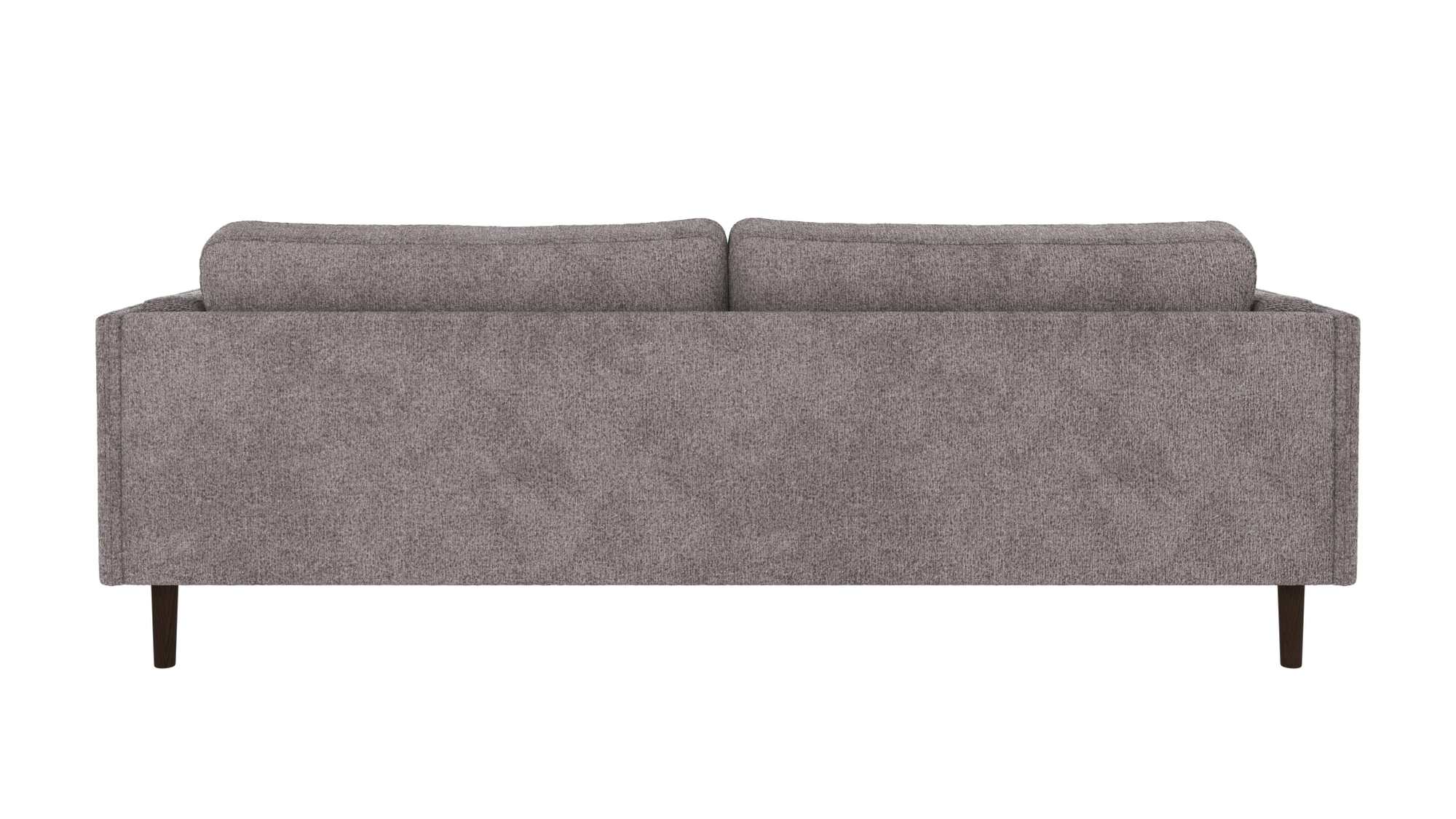 Hochwertiger Sofa Braden 3-Sitzer, Beine Braun, Bezug Greg Grau für jede Einrichtung.