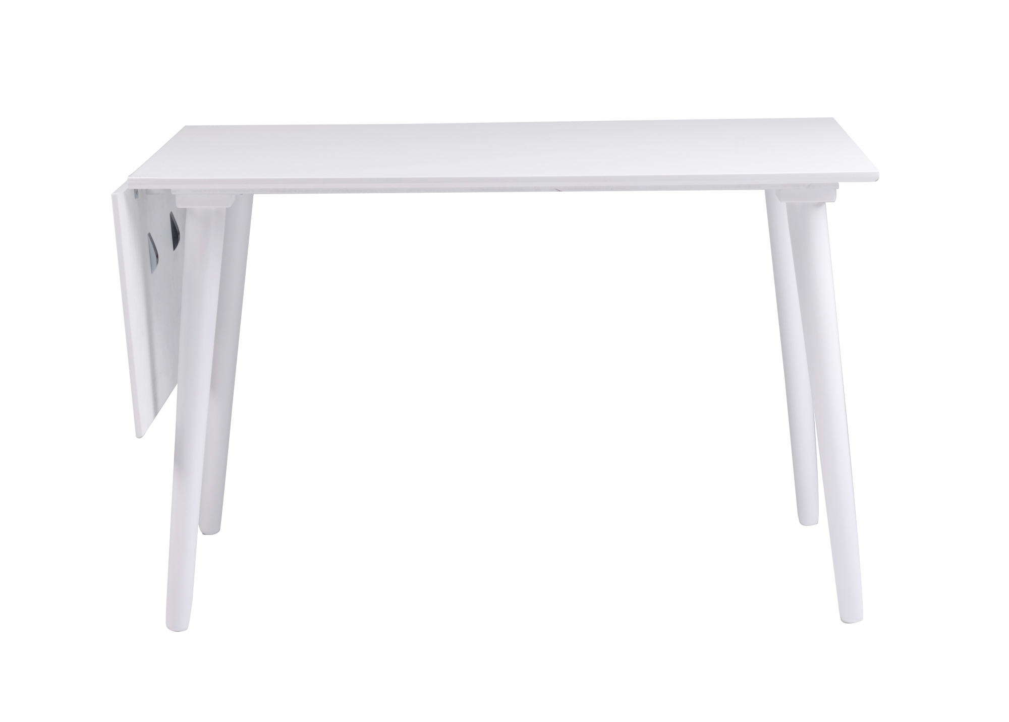 Klapptisch Lotta  120/160x80cm, MDF Weiß – modernes Design trifft Komfort.