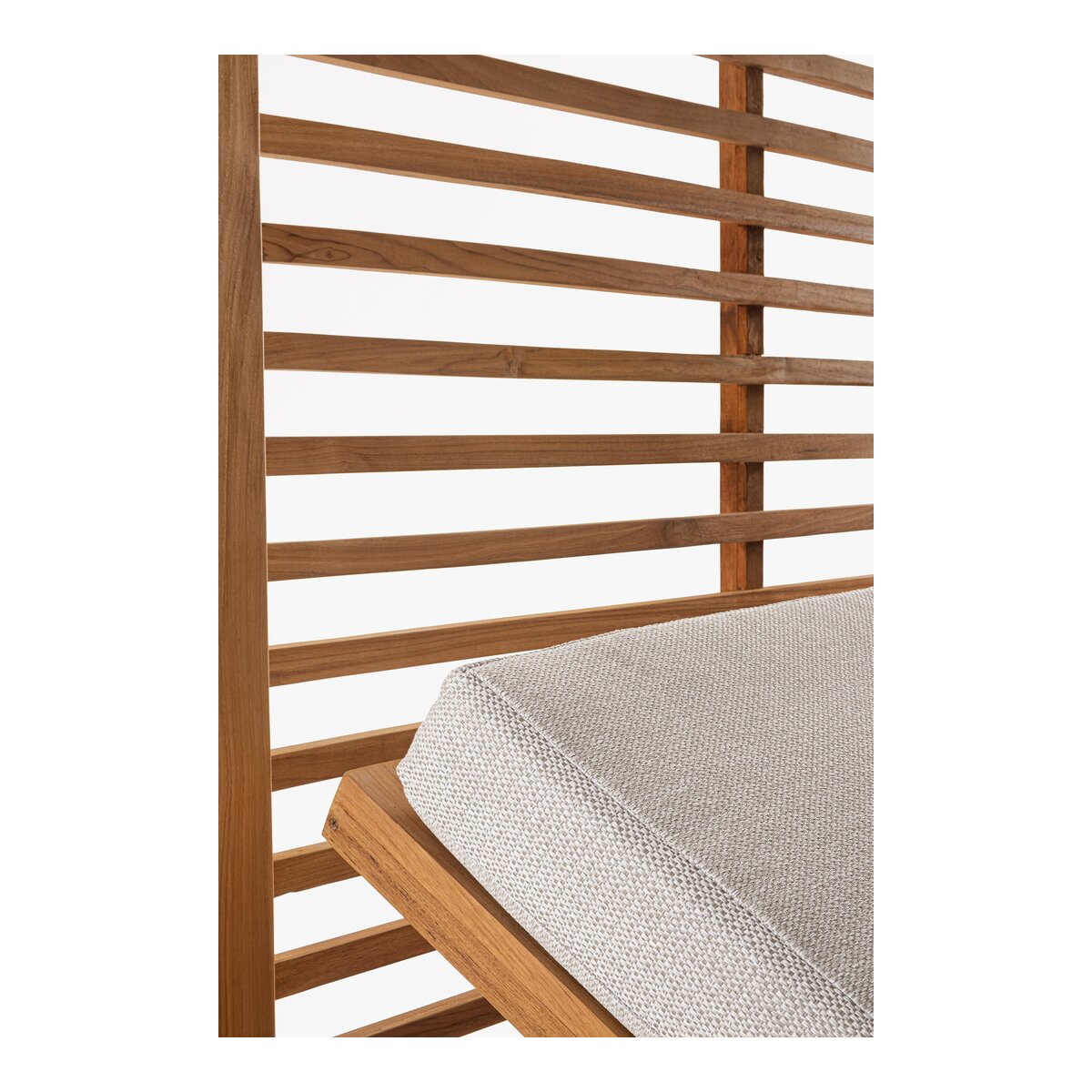 Gartendaybed Honolulu - Teakholz Natur & Olefin-Stoff, inkl. Kissen