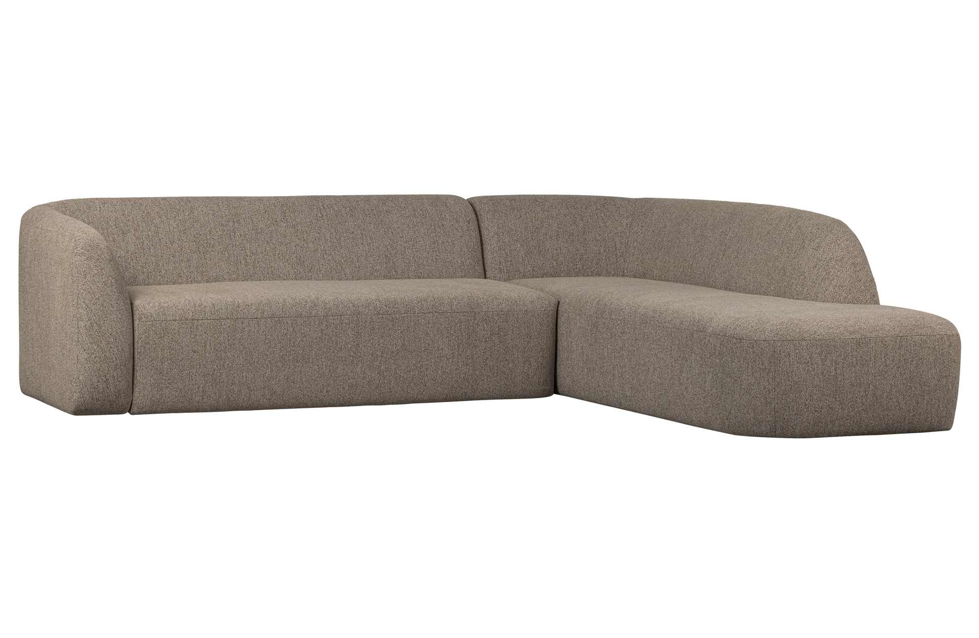 Das Ecksofa Sloping wurde aus bequemen Stoff gefertigt, welcher einen Braunen Farbton besitzt. Das Sofa ist ein echter Hingucker für dein Zuhause, denn es hat ein modernes Design, welches zu jeder Inneneinrichtung passt.