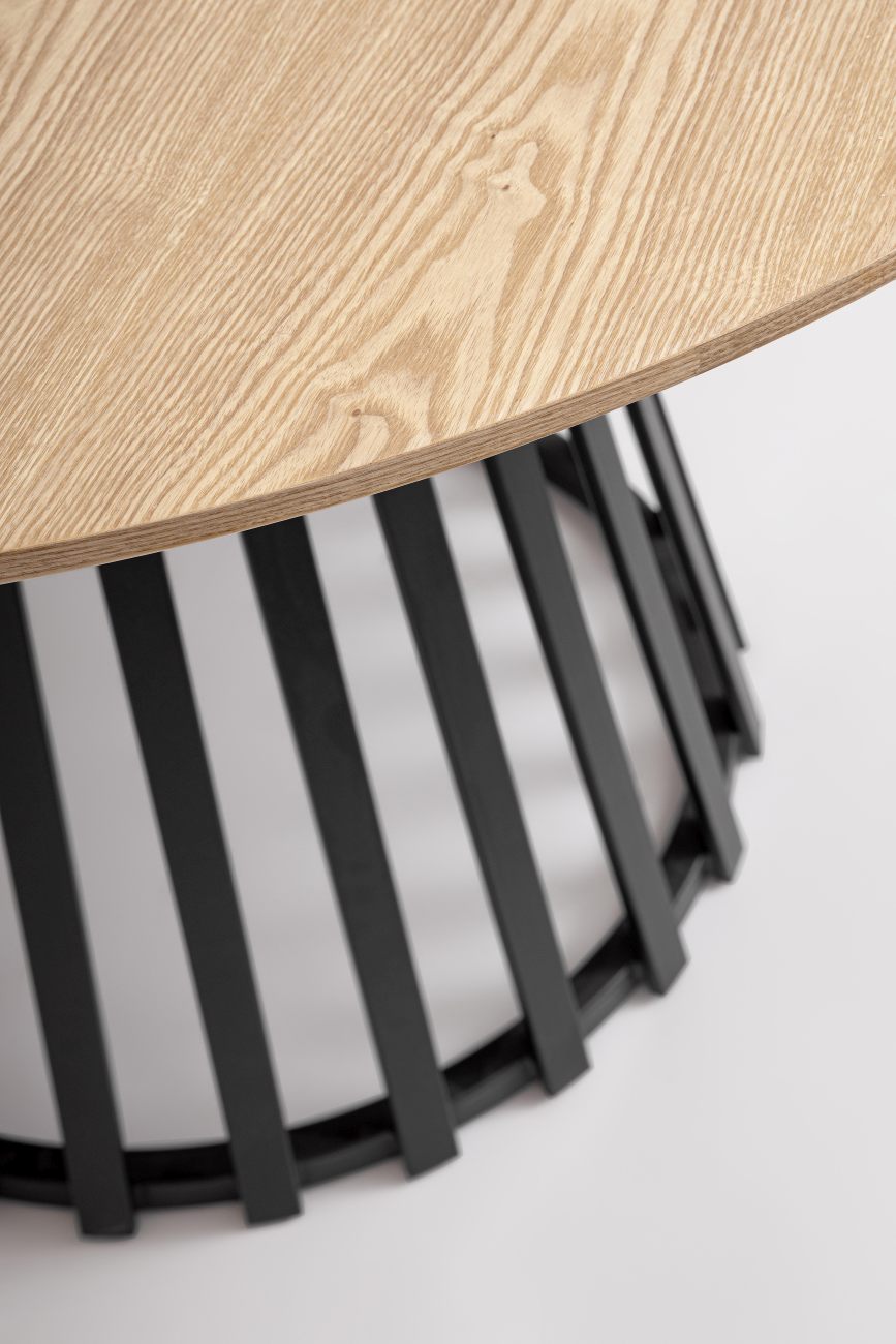 Esstisch Cillian aus Holz Ø 120 cm, Schwarz