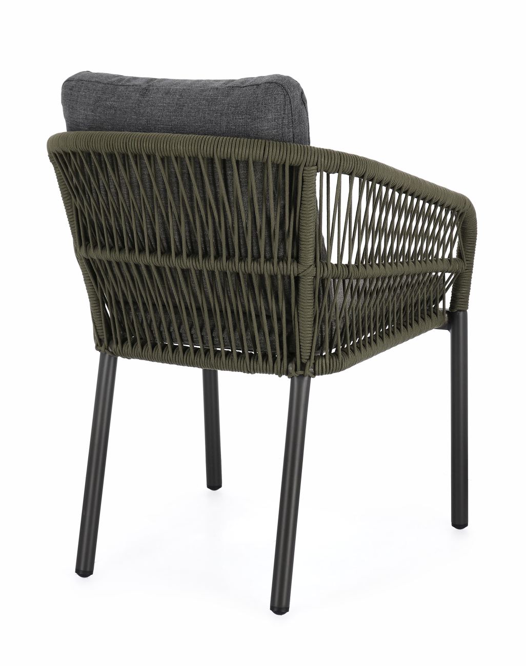 Gartenstuhl Galdana aus Aluminium, Grün / Anthrazit