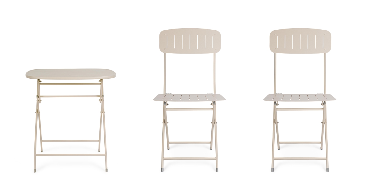 Garten-Set Yvonne aus Metall, Champagner