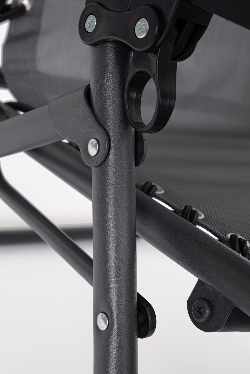 Liegestuhl Santana aus Metall, Anthrazit