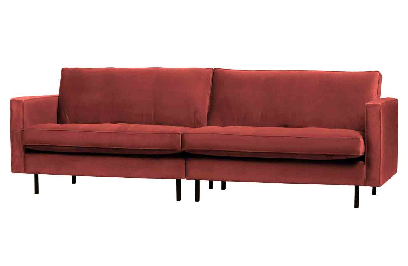 Sofa Rodeo Classic 3 Sitzer Samt, Rot Sofa Rodeo Classic 3 Sitzer Samt, Rot