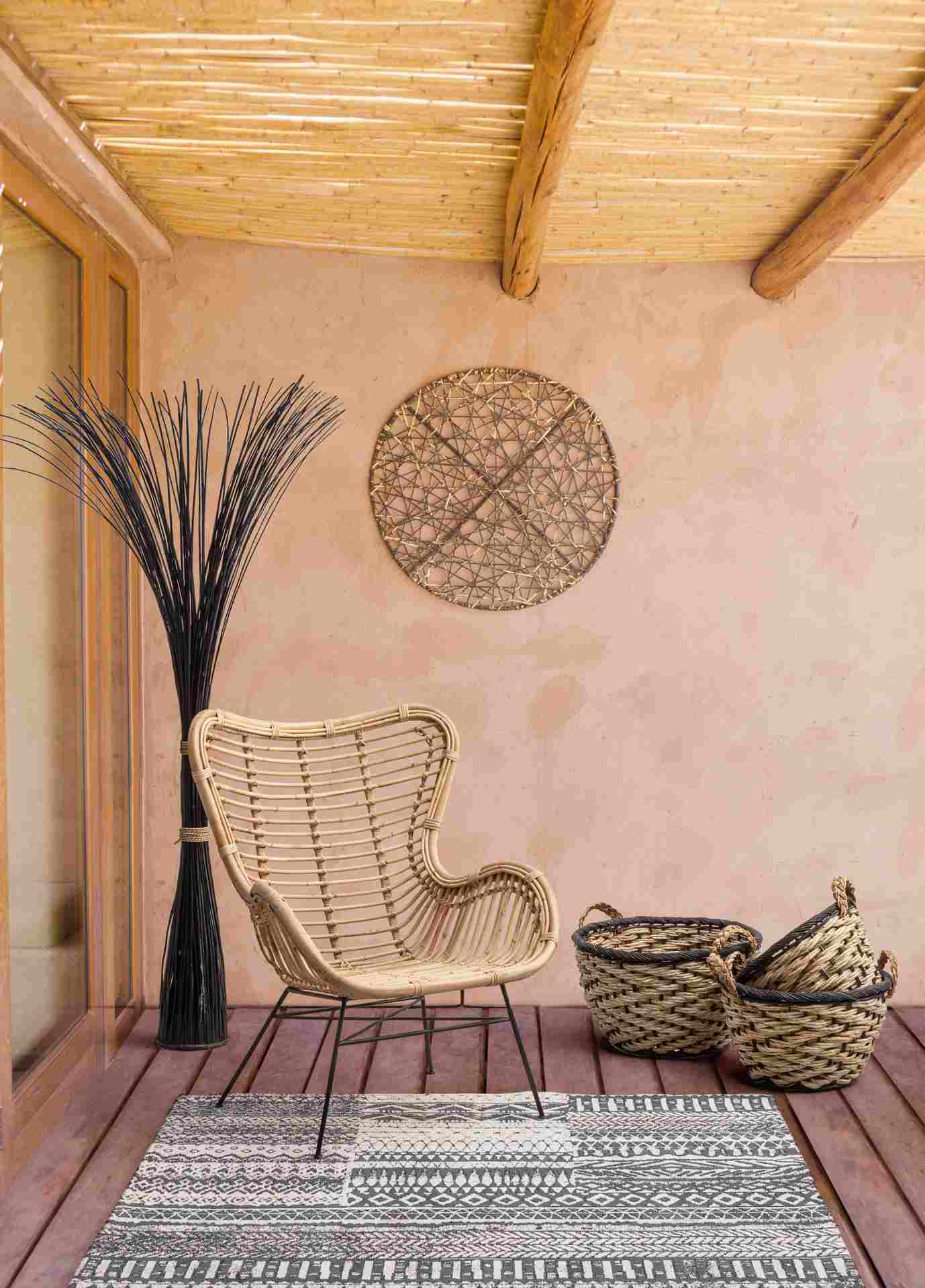 Sessel Casilda aus Rattan, Natur