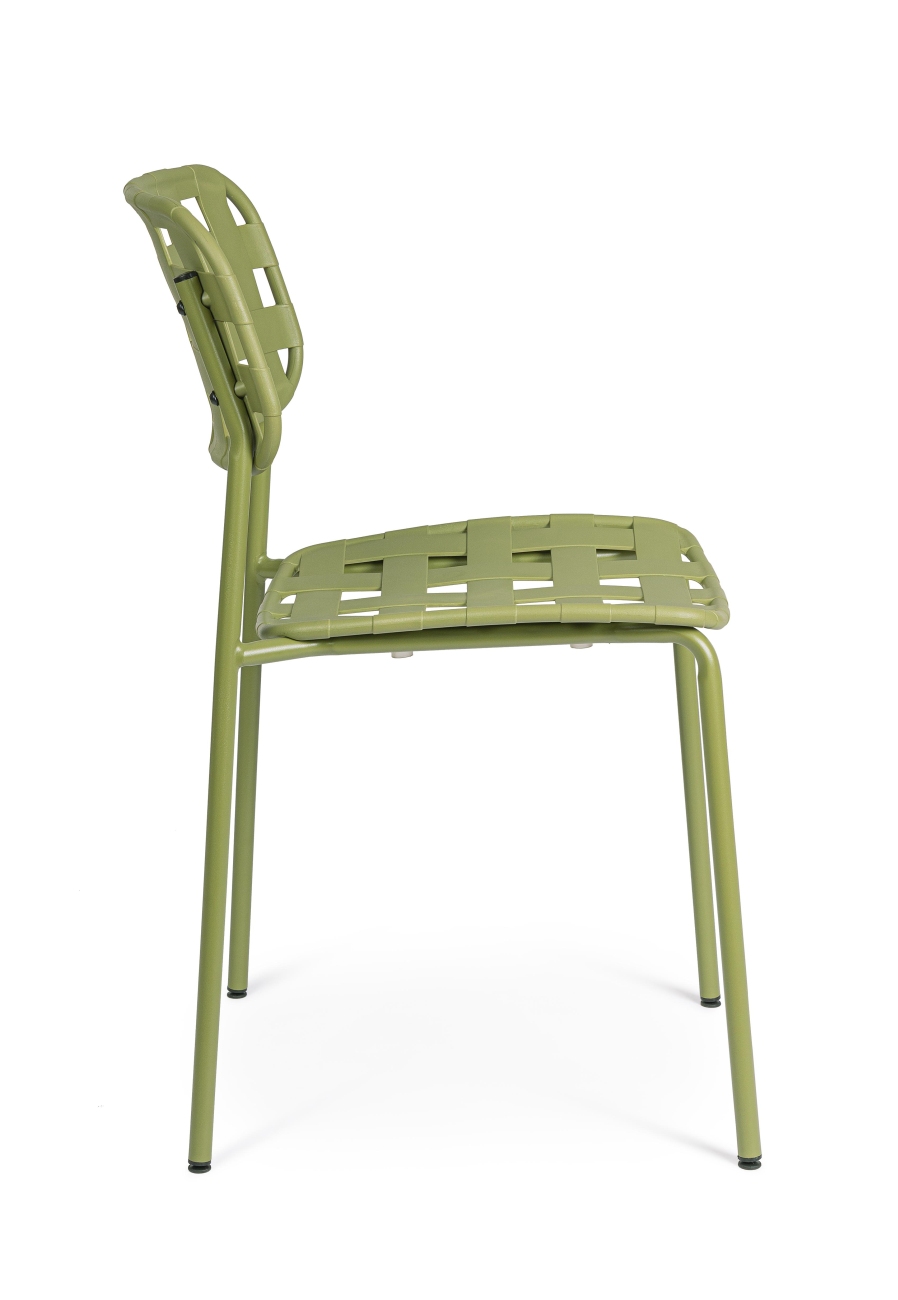 Gartenstuhl Clover aus Metall, Grün