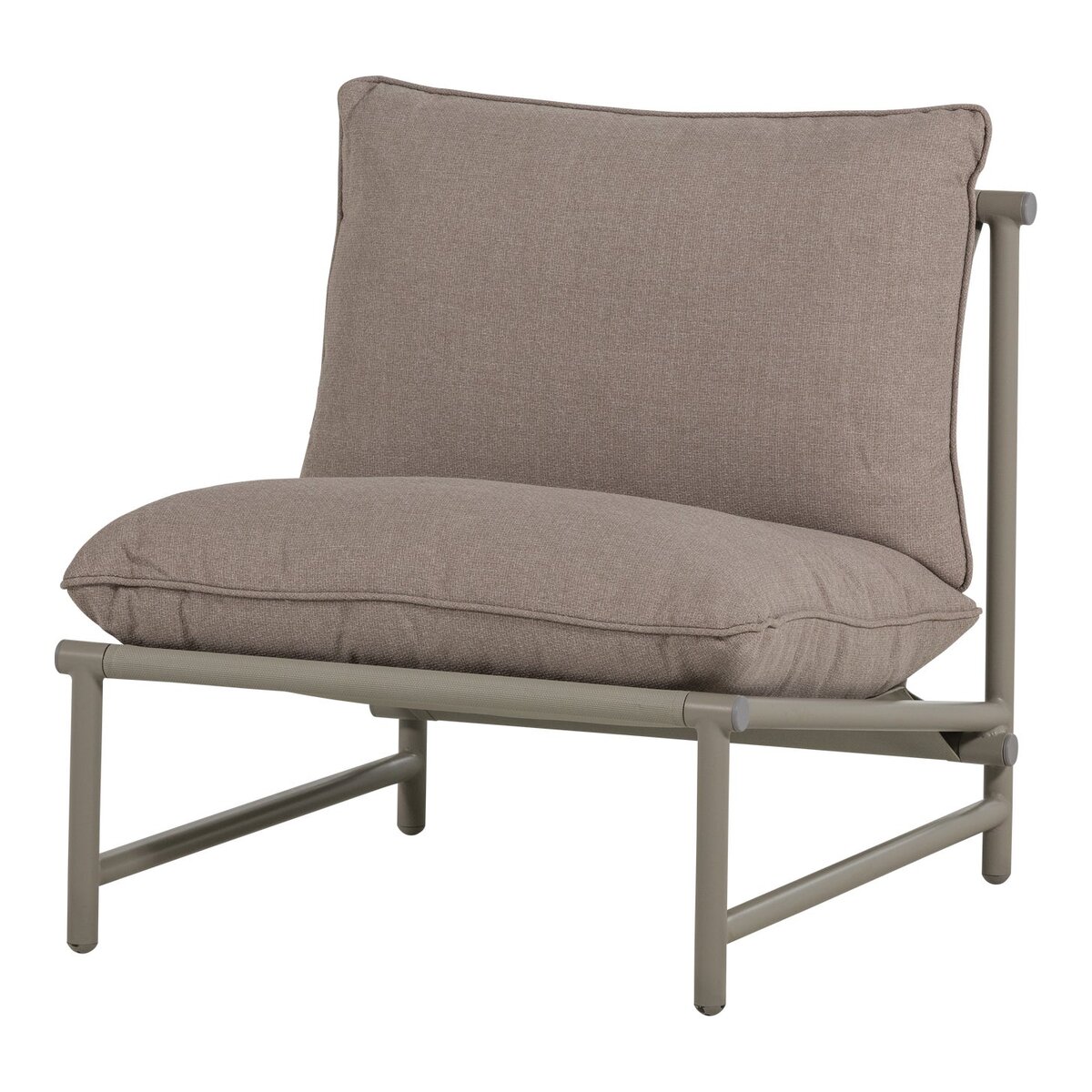 Gartensessel Elvo - Aluminium & Olefin-Stoff, Sand