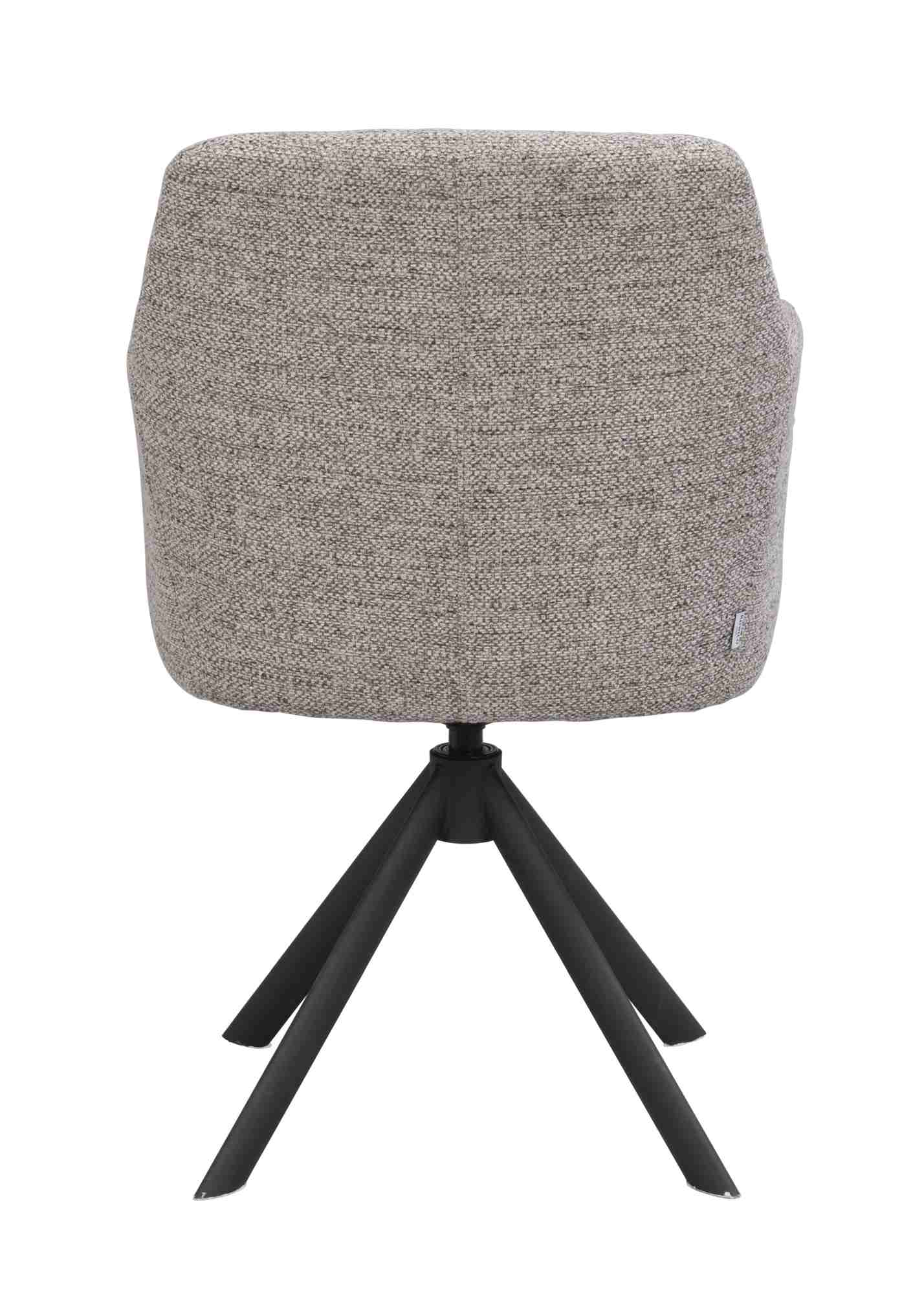 Stuhl Gladstone 2er Set mit Armlehnen, drehbar, Dunkelbeige passt perfekt in stilvolle Wohnräume.