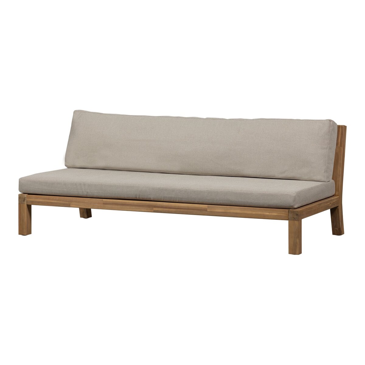 3-Sitzer Gartensofa Relax - Akazienholz Natur, inkl. Kissen Sand