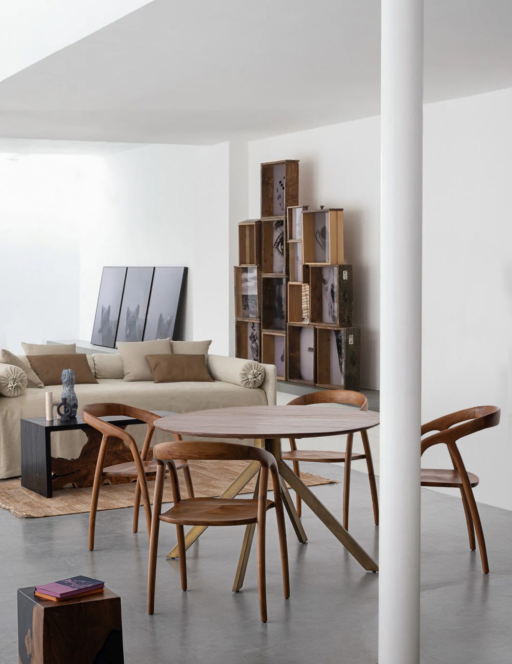 Esszimmerstuhl Miley aus Teakholz, Natur