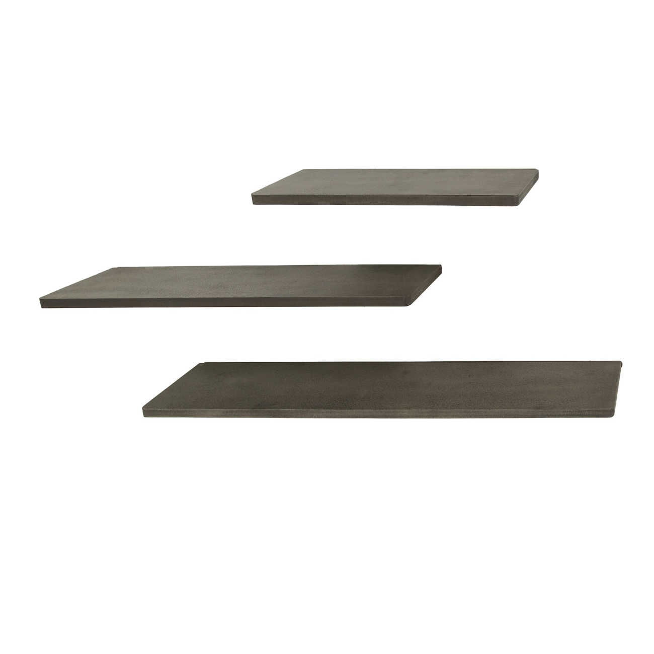 3er-Set Wandregal Dzelza - Metall Antike Bronze