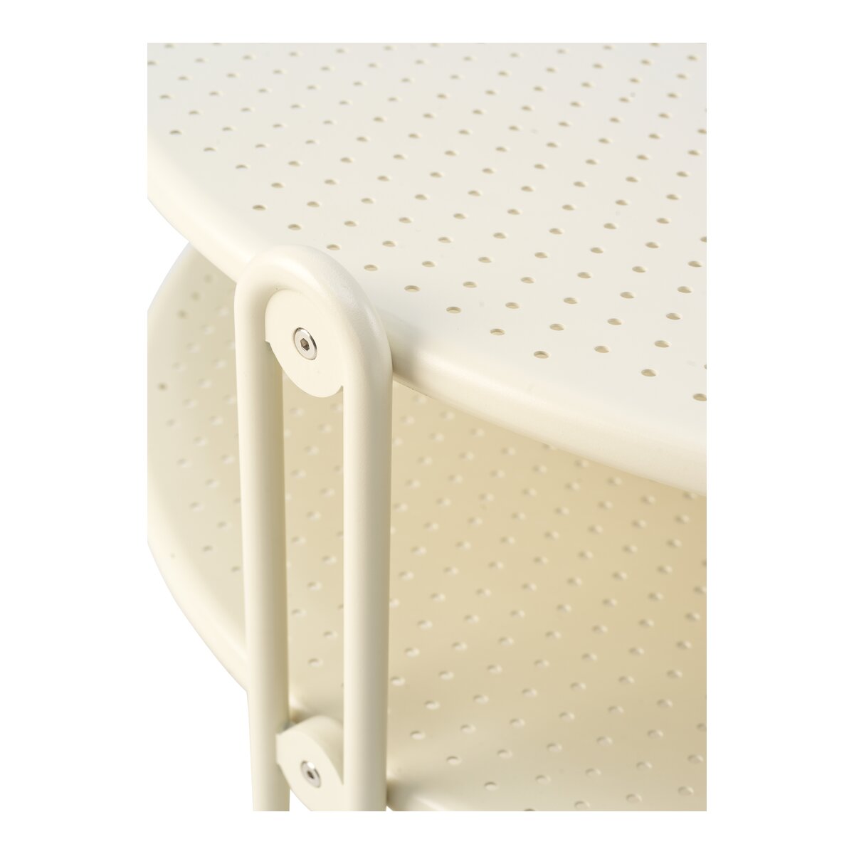 Gartencouchtisch Blixt aus Aluminium - Rund, Ø 85 cm, Pearl White